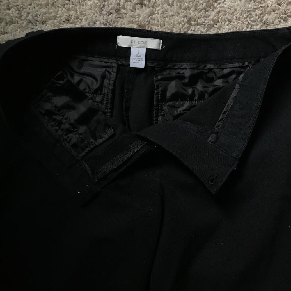 Black Ankle length Chico size 1 jeans